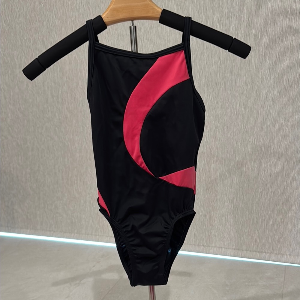 GK girls Leotard Medium Black Red